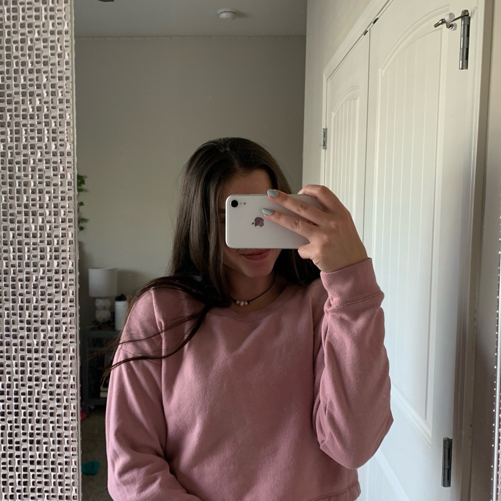Pretty Pink Cropped Sweatshirt